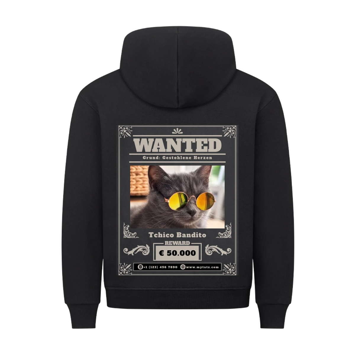 Wanted Hoodie - Eigene Fotos, Namen + Text