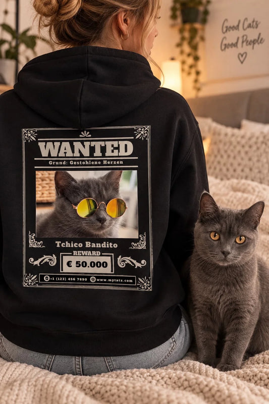 Wanted Hoodie - Eigene Fotos, Namen + Text