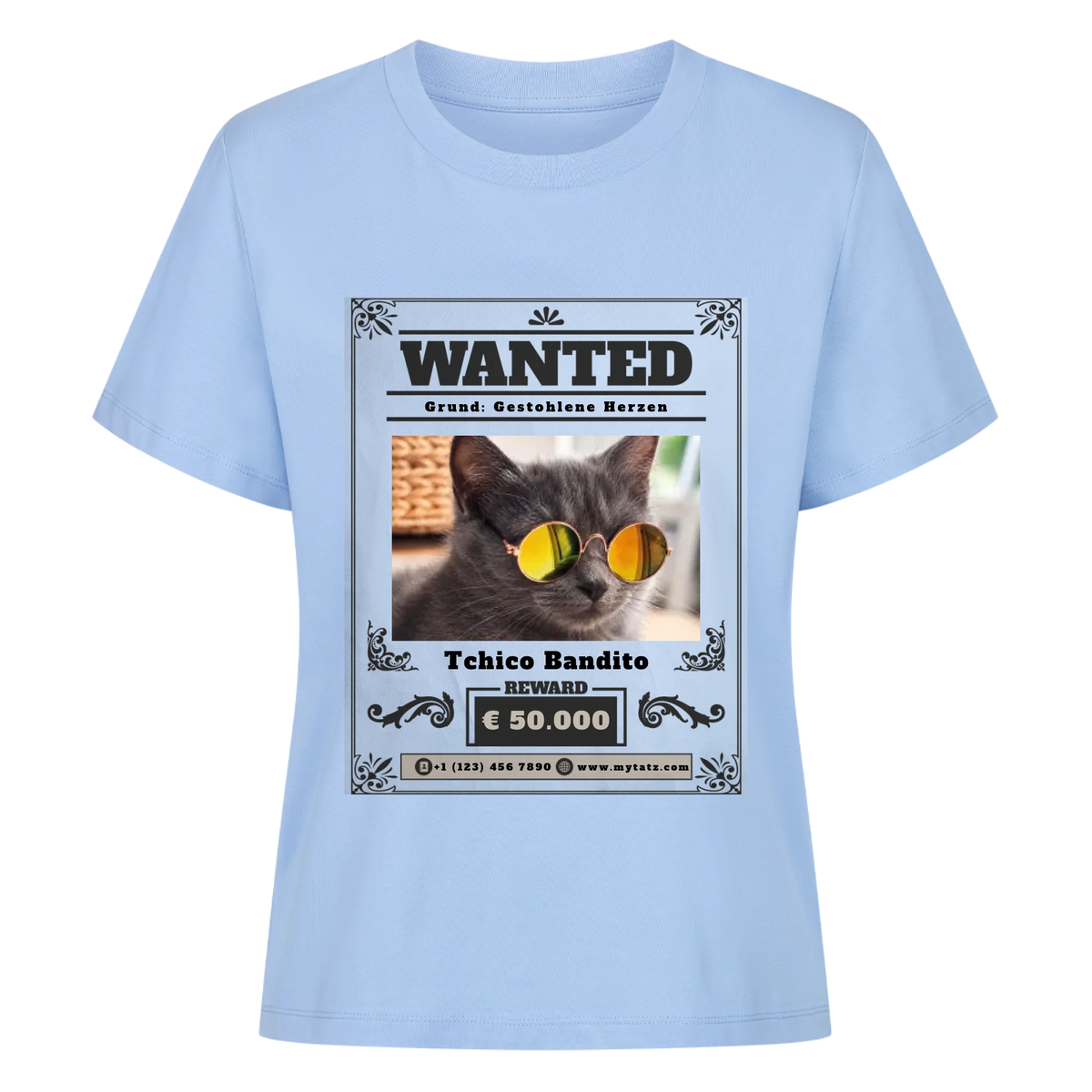Wanted T-Shirt - Eigene Fotos, Namen + Text