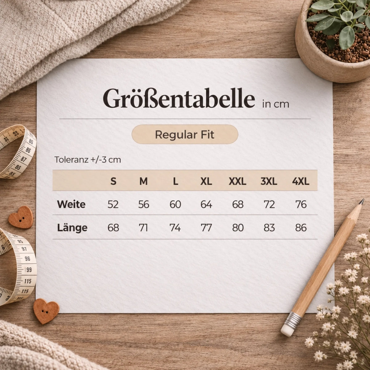 Größentabelle Unisex Sweater 11