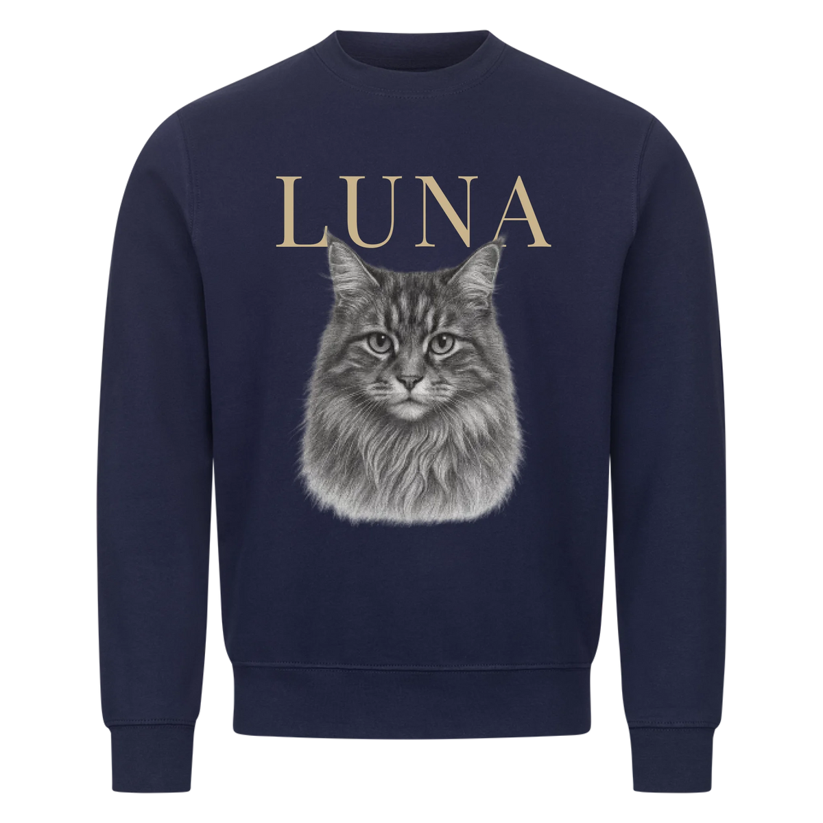 Katze Retro - Personalisierter Sweater