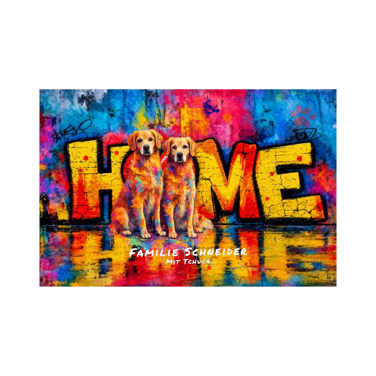 Fußmatte Hund "HOME Graffiti"