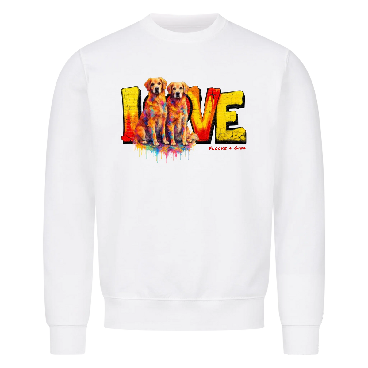 LOVE Graffiti Hunde - Personalisierter Sweater