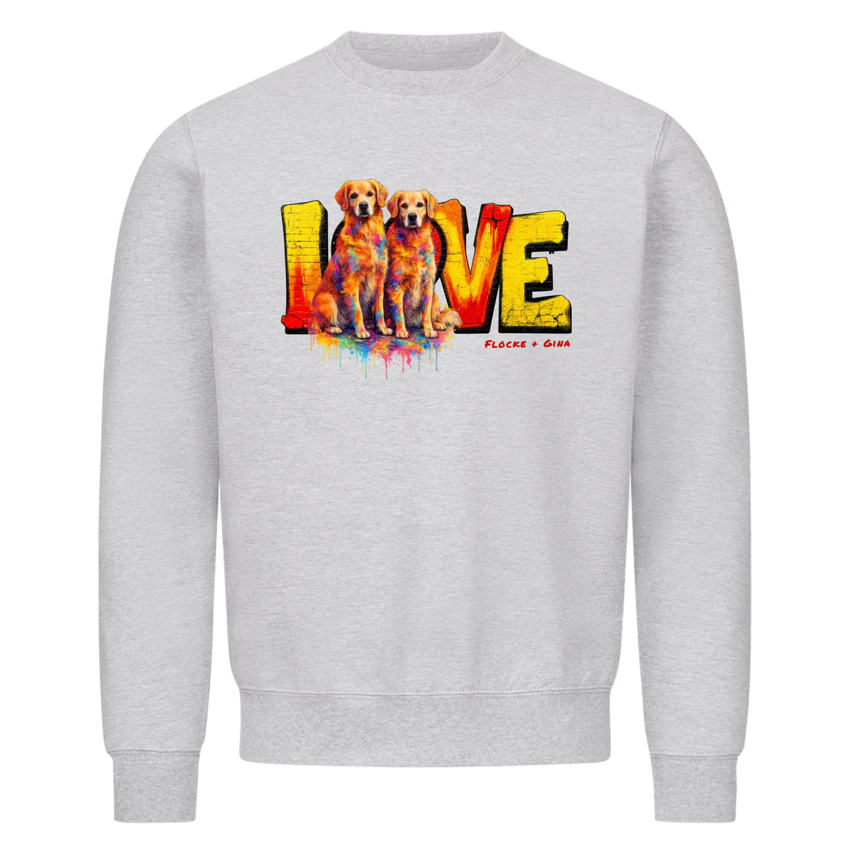 LOVE Graffiti Hunde - Personalisierter Sweater
