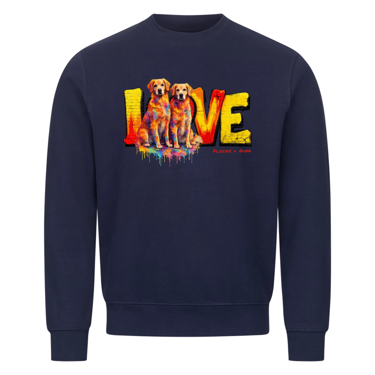 LOVE Graffiti Hunde - Personalisierter Sweater