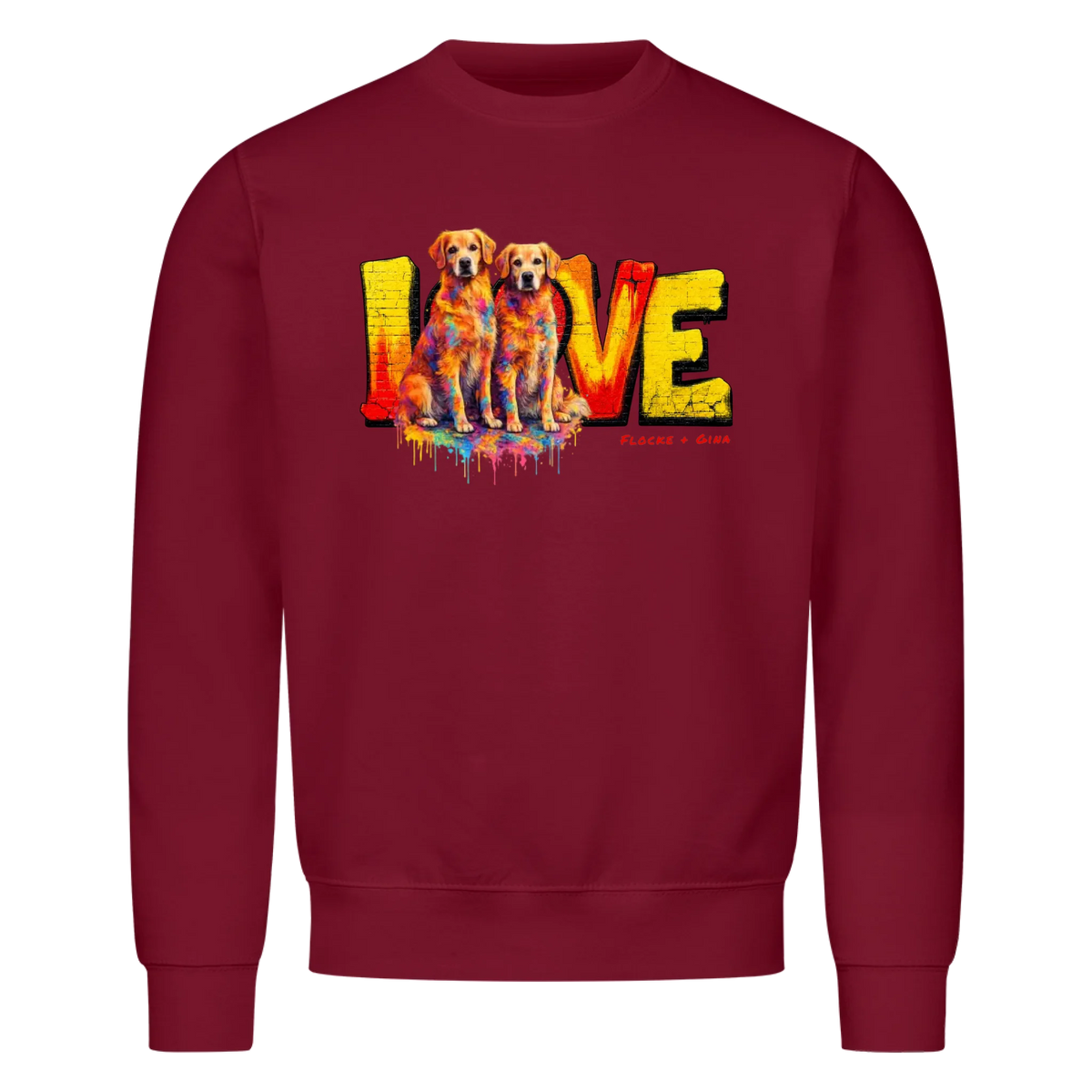 LOVE Graffiti Hunde - Personalisierter Sweater