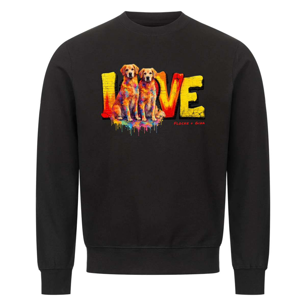 LOVE Graffiti Hunde - Personalisierter Sweater