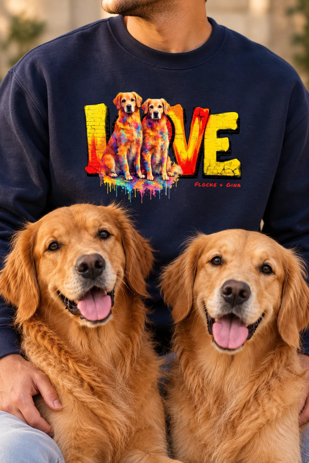 LOVE Graffiti Hunde - Personalisierter Sweater
