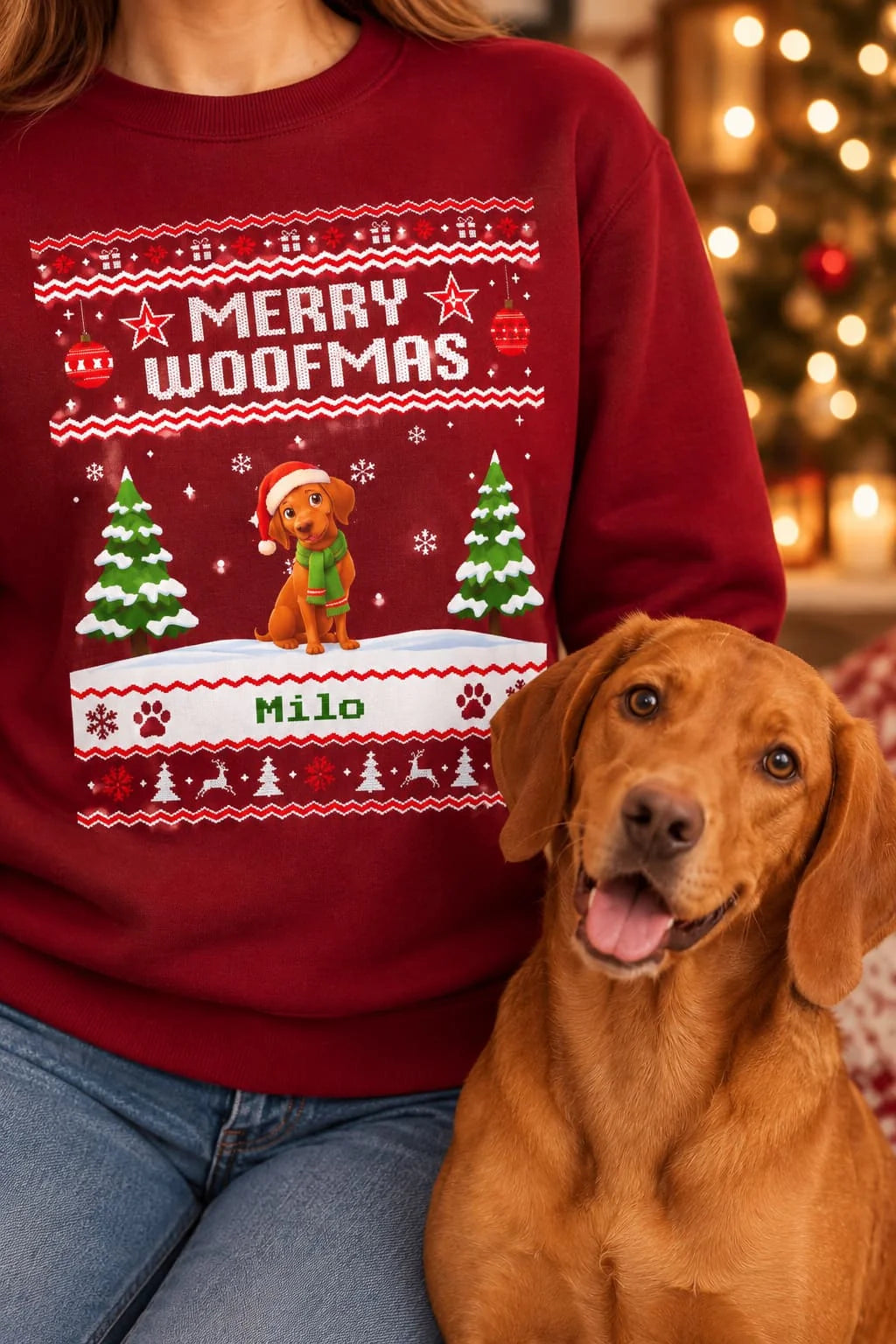 Merry Woofmas Hunde Sweatshirt