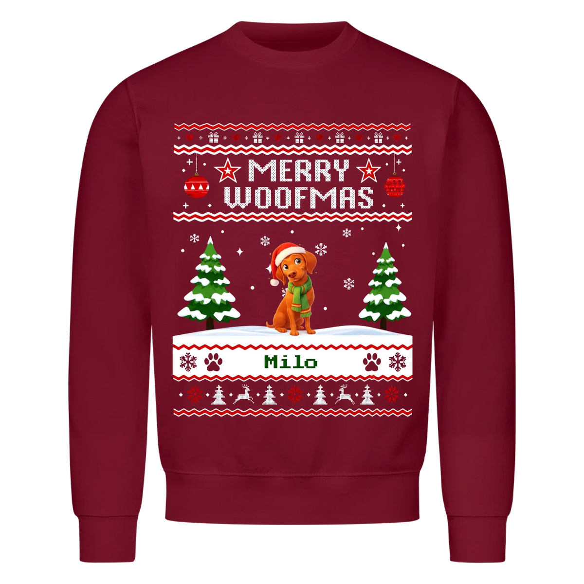 Merry Woofmas Hunde Sweatshirt