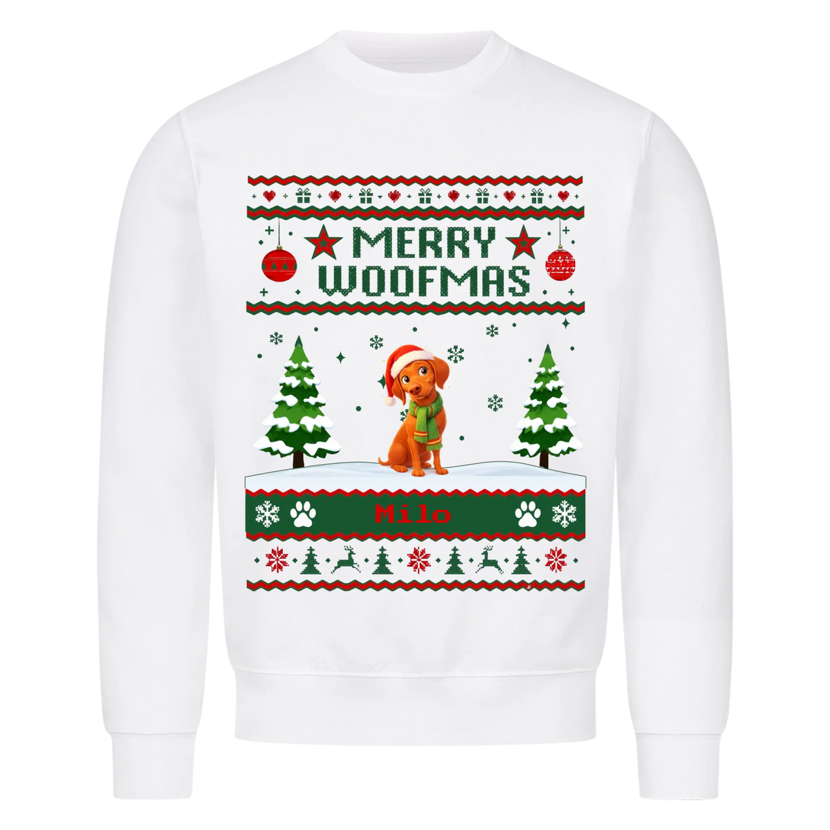 Merry Woofmas Hunde Sweatshirt