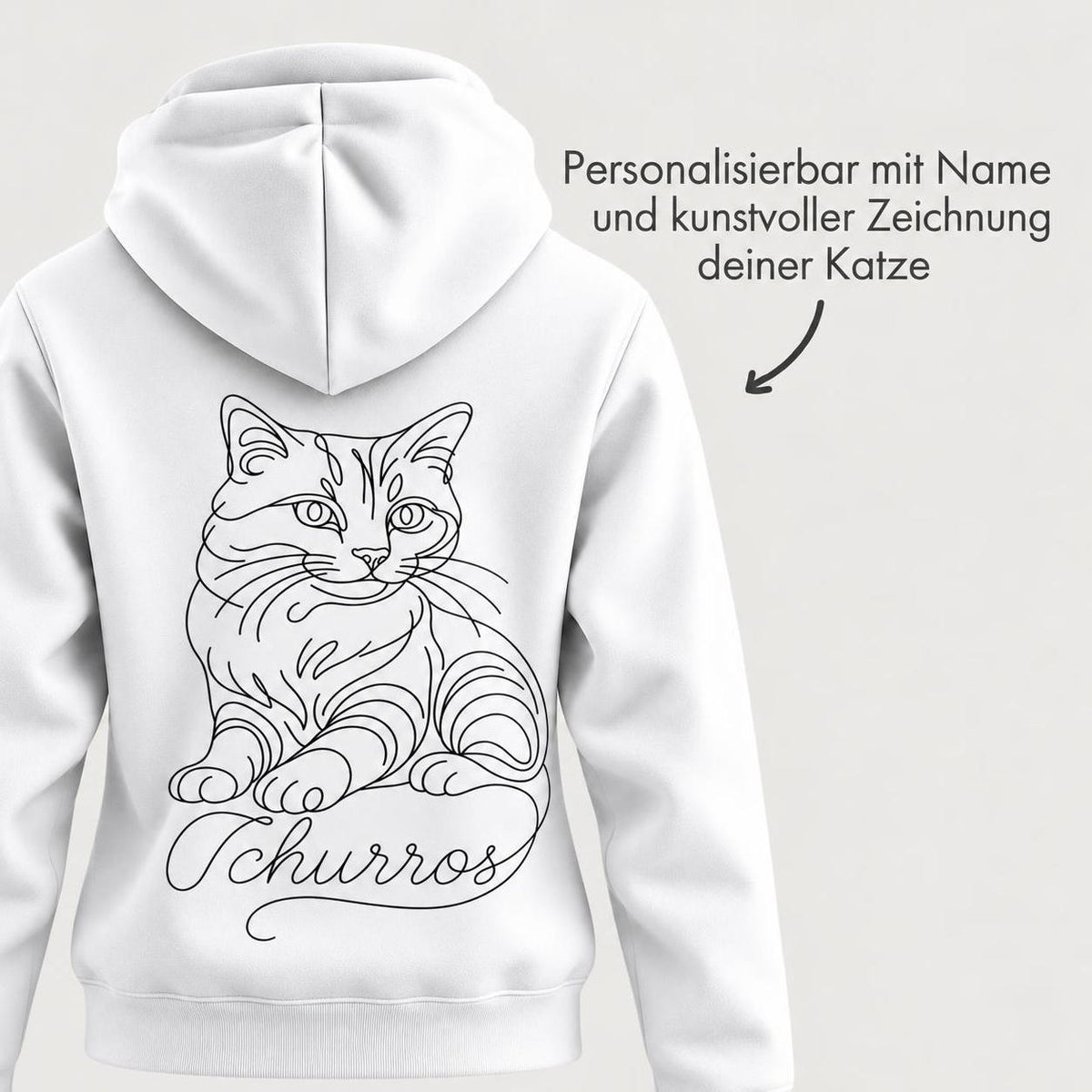 Cat Dad - Hoodie mit Ärmeldruck I