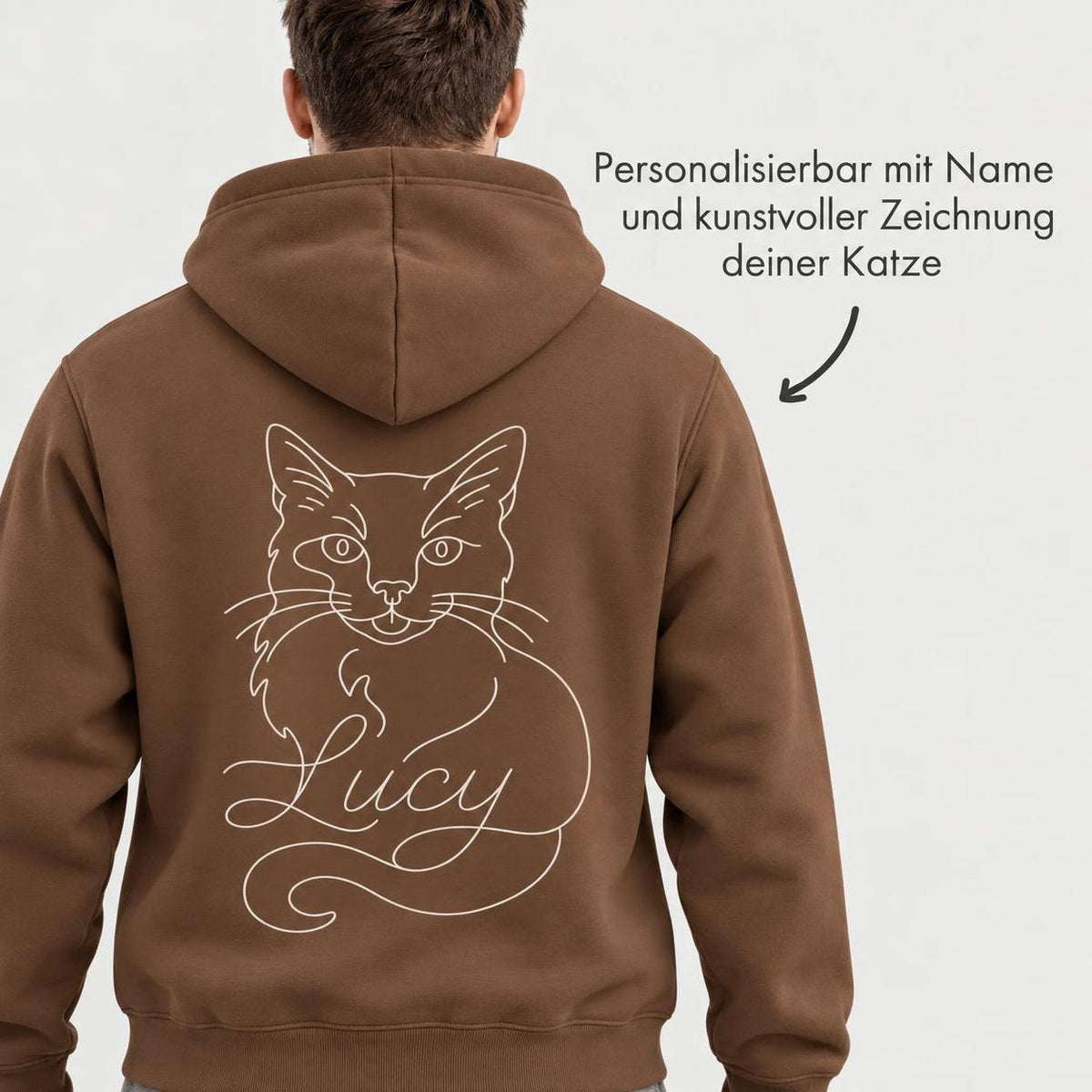 Cat Dad - Hoodie mit Ärmeldruck II