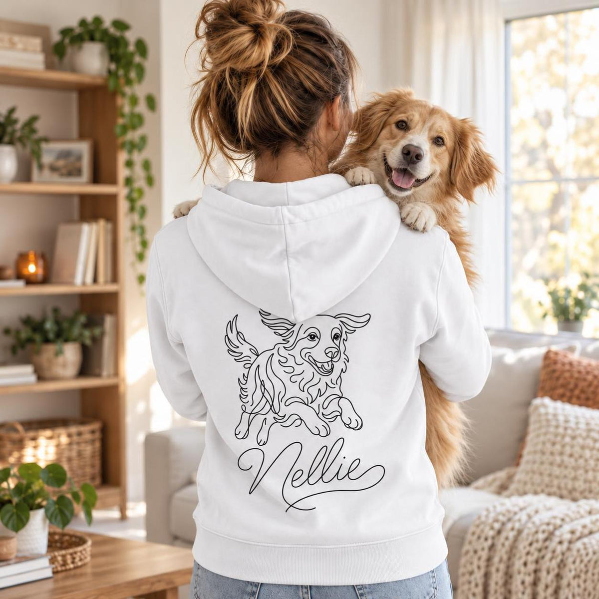 Dog Mom - Hoodie mit Ärmeldruck I