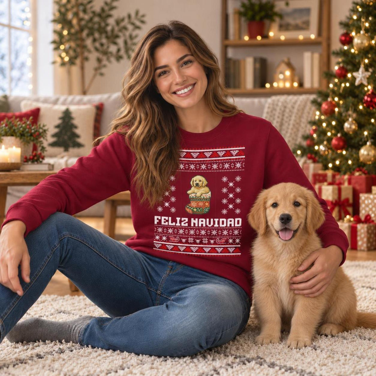Feliz Navidad Sweatshirt - Eigene Bilder