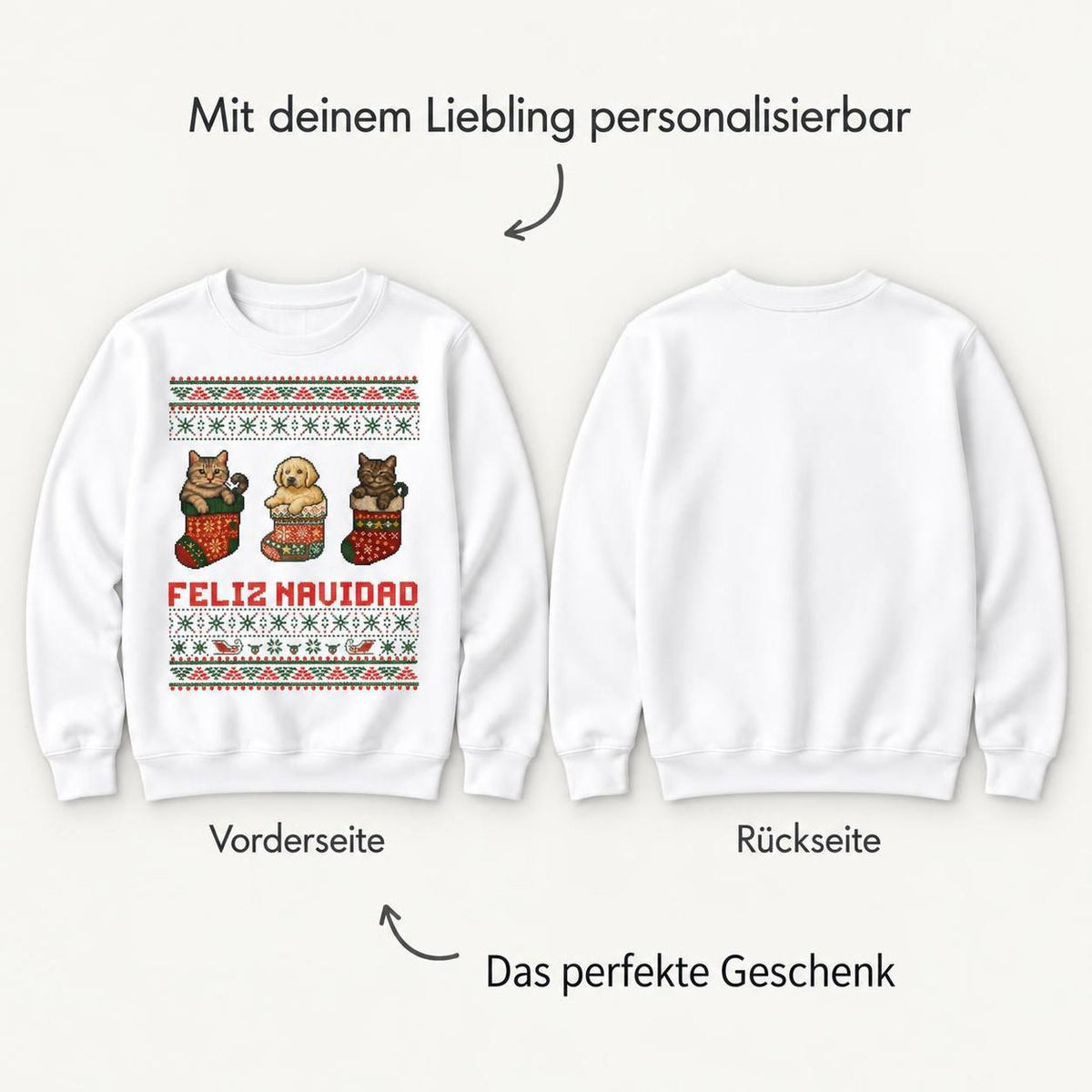 Feliz Navidad Sweatshirt - Eigene Bilder