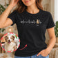 Herzschlag Haustier T-Shirt - Eigenes Bild + Name
