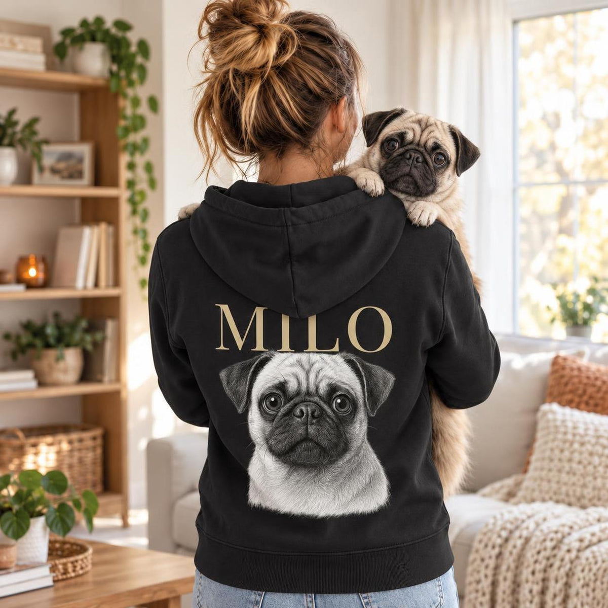 Hunde Retro - Personalisierter Hoodie
