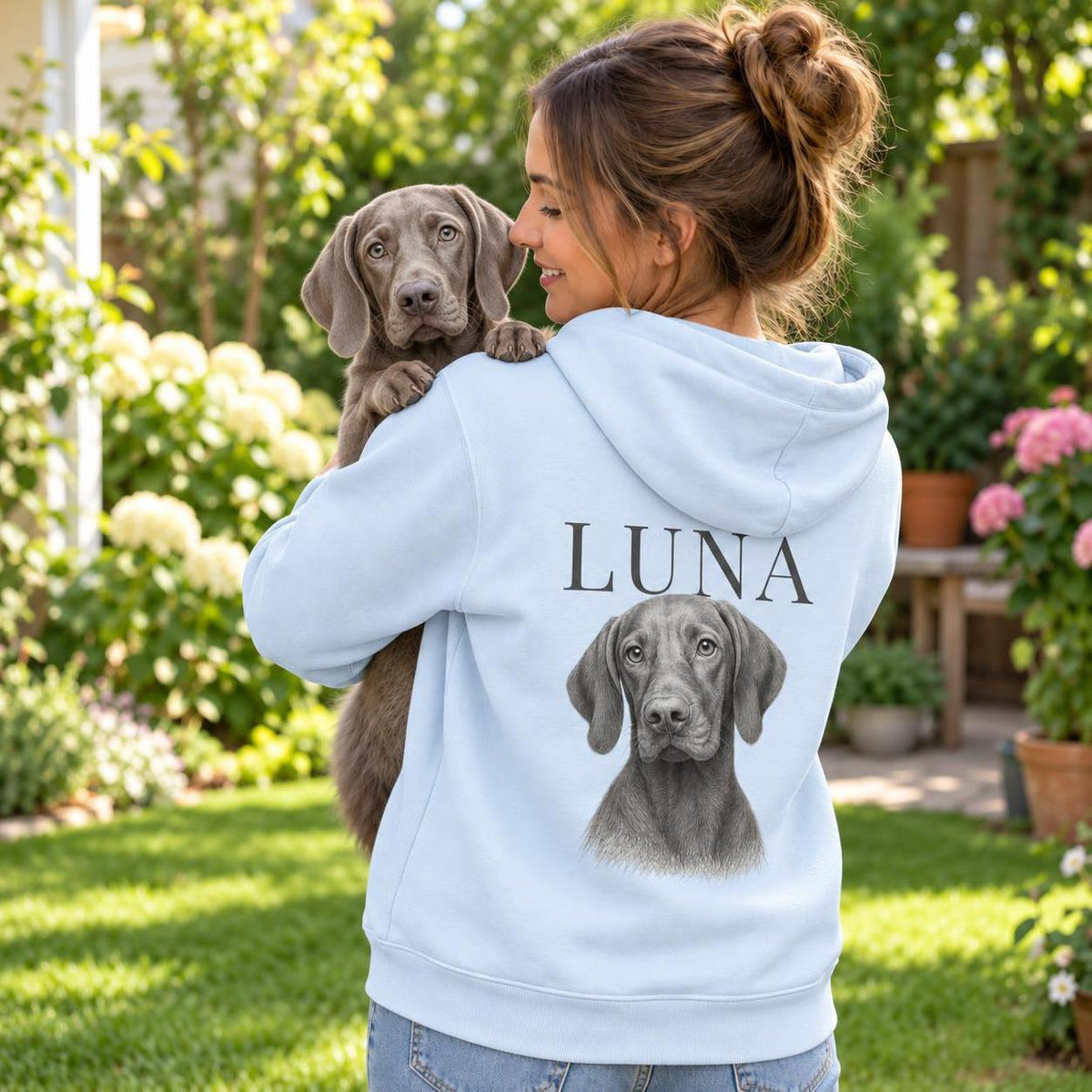 Hunde Retro - Personalisierter Hoodie
