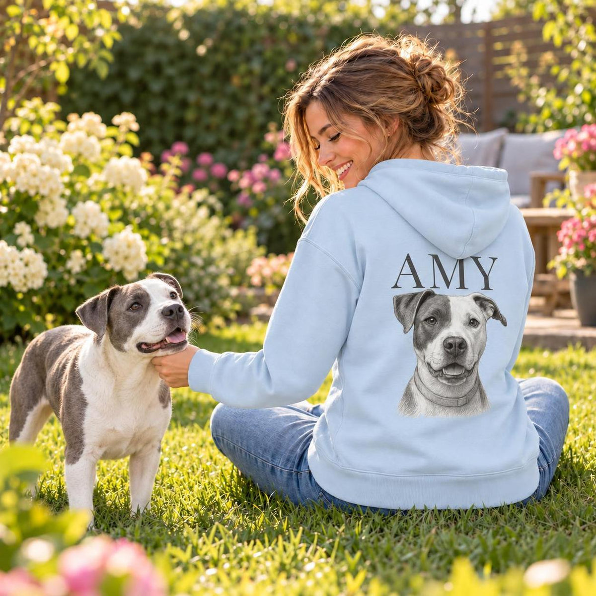 Hunde Retro - Personalisierter Hoodie