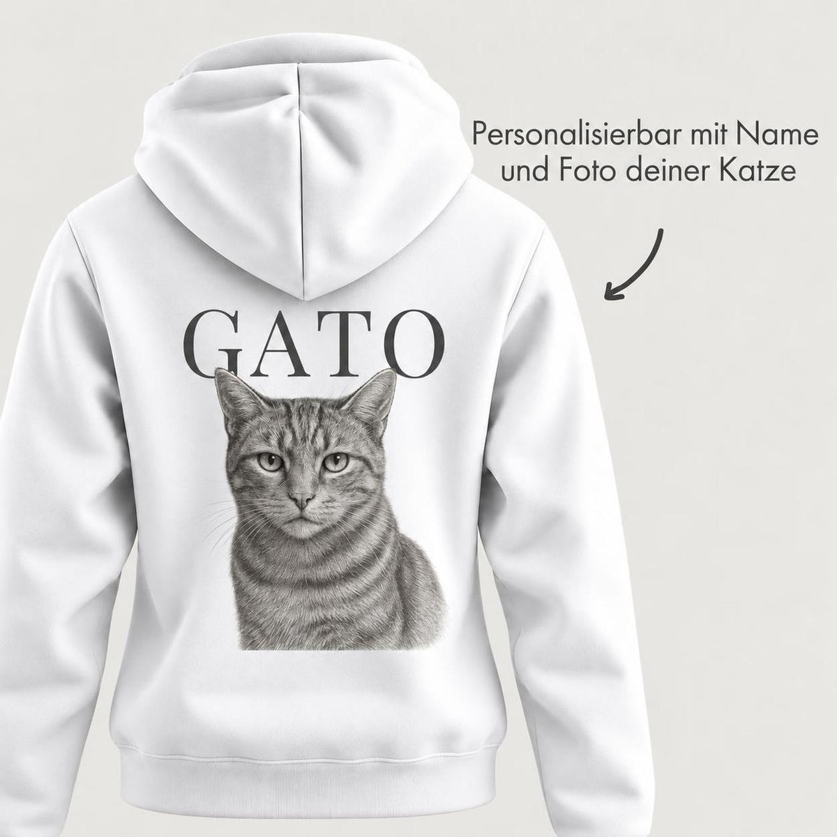 Katze Retro - Personalisierter Hoodie