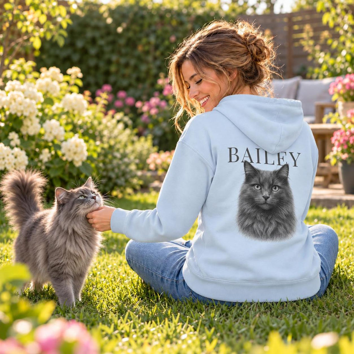 Katze Retro - Personalisierter Hoodie