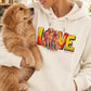 LOVE Graffiti Hunde - Personalisierter Hoodie II