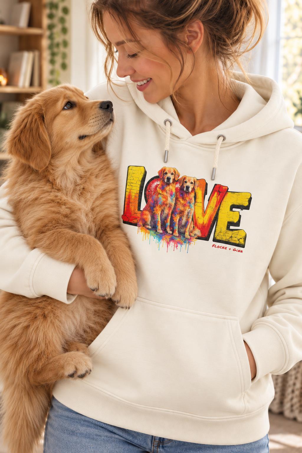 LOVE Graffiti Hunde - Personalisierter Hoodie II