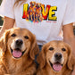 LOVE Graffiti Hunde Personalisiertes T-Shirt