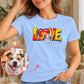LOVE Graffiti Hunde Personalisiertes T-Shirt