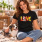 LOVE Graffiti Hunde Personalisiertes T-Shirt