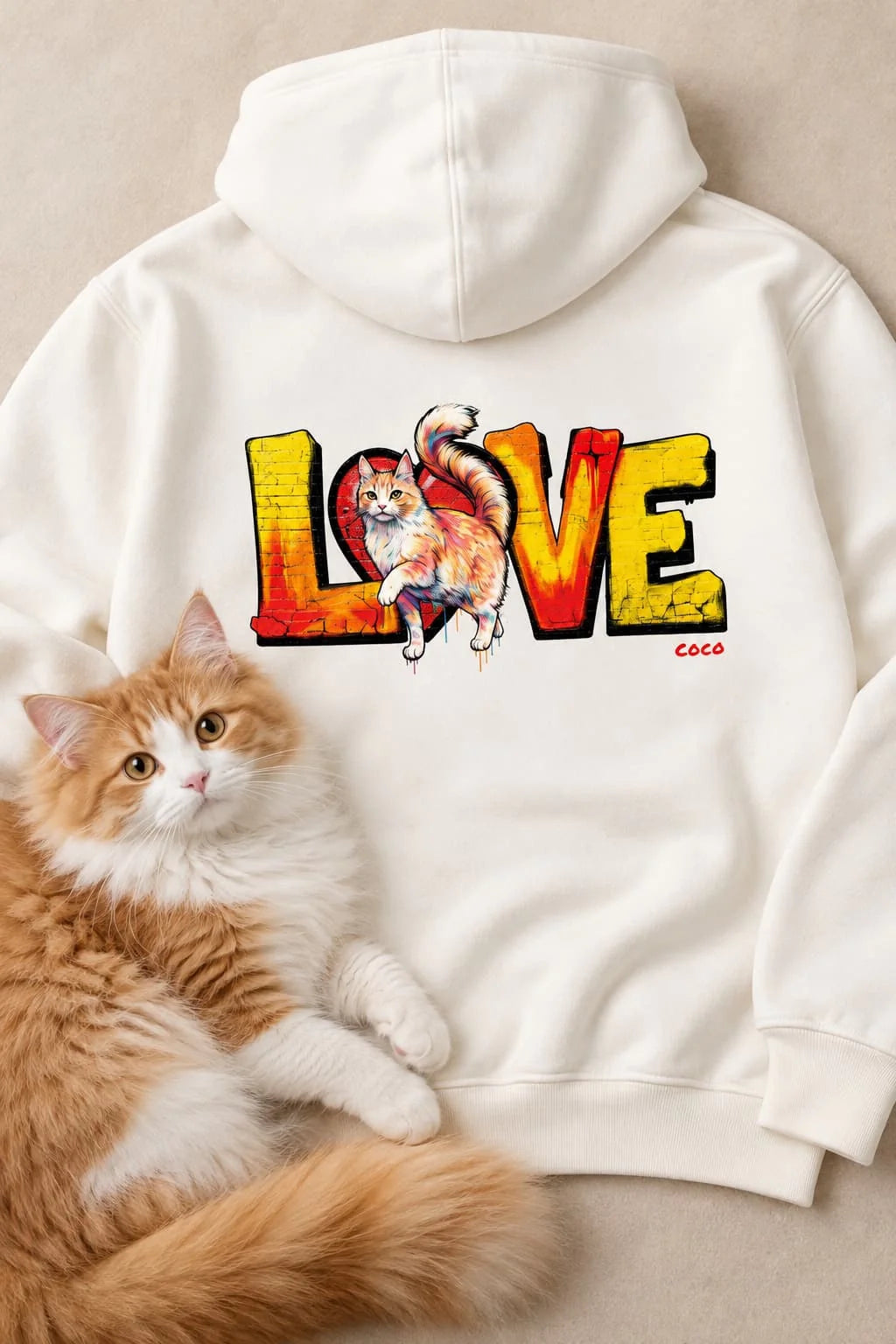 LOVE Graffiti - Personalisierter Hoodie