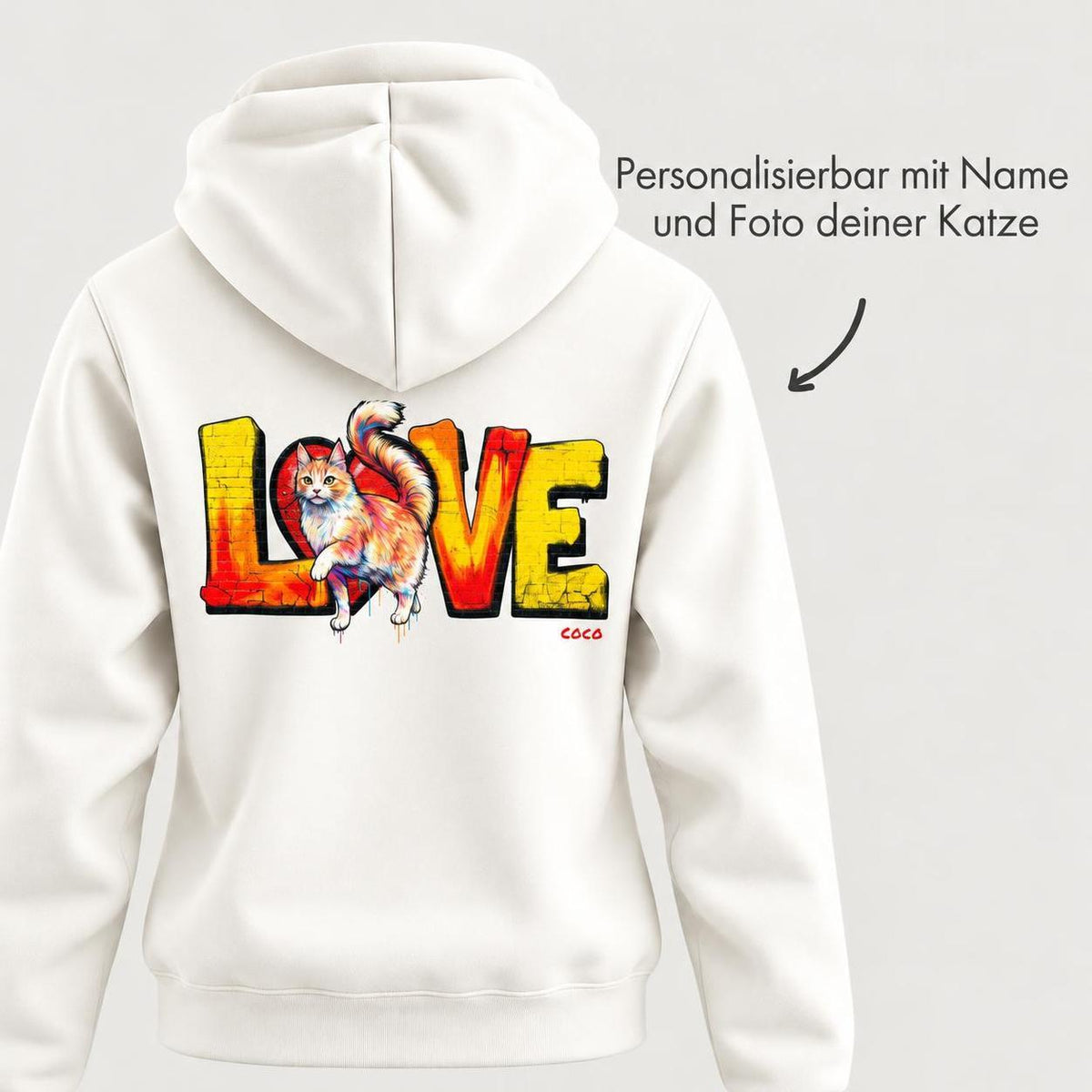 LOVE Graffiti - Personalisierter Hoodie