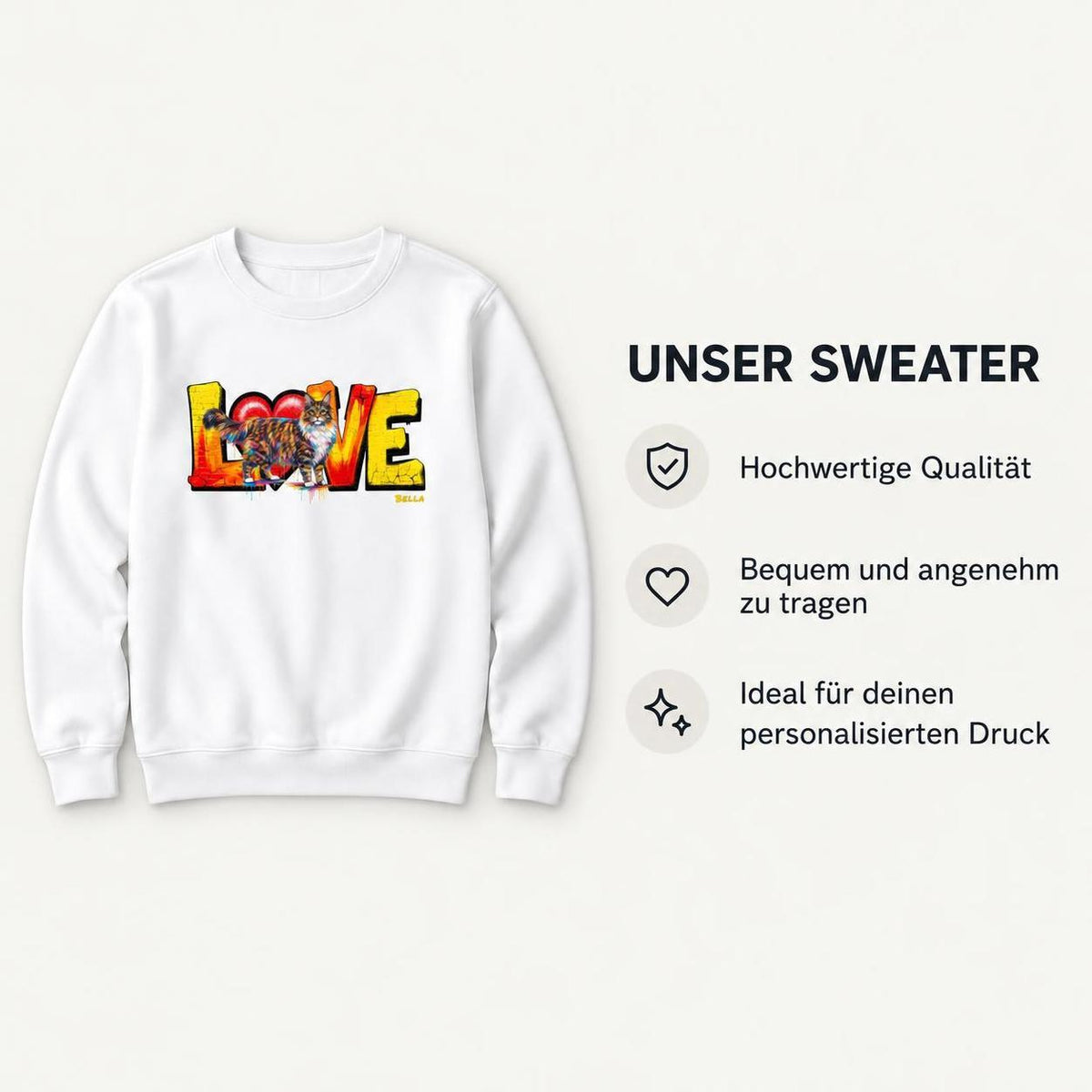 LOVE Graffiti - Personalisierter Sweater