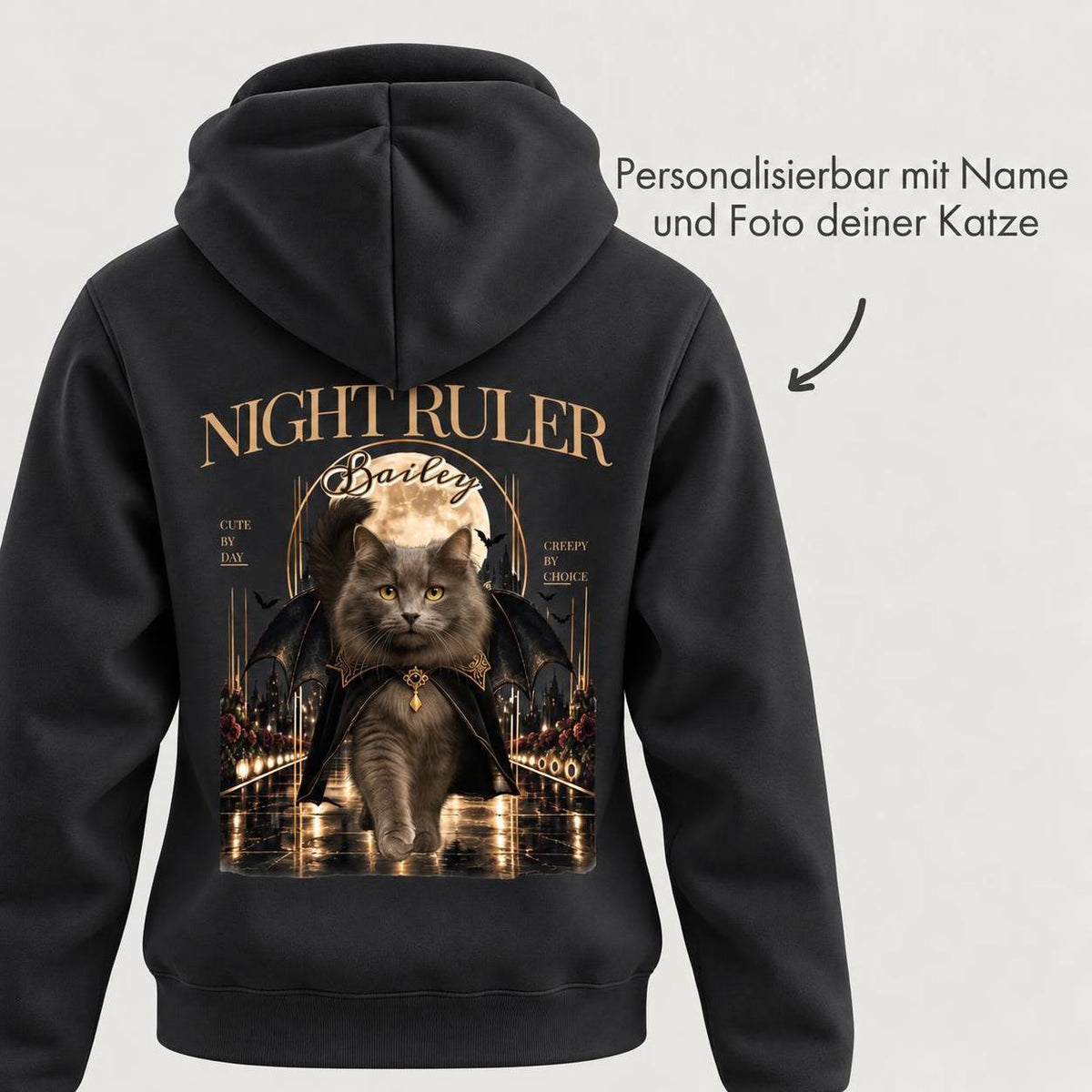 Night Ruler – Personalisierter Hoodie mit Foto & Name