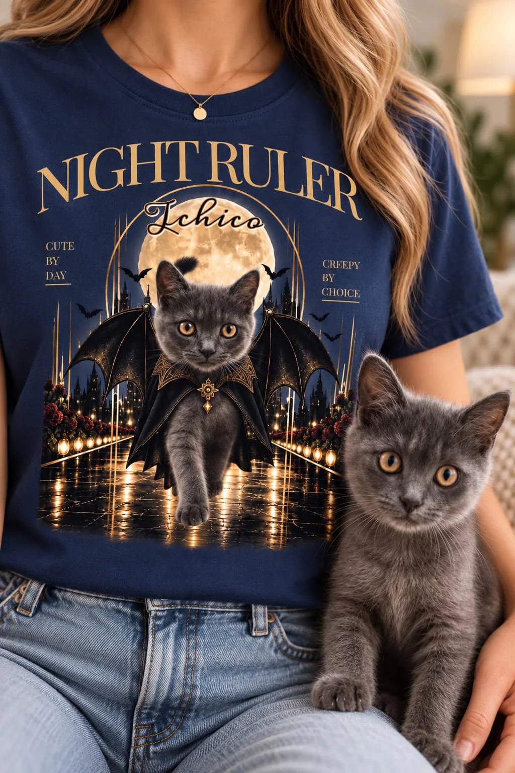 Night Ruler – Personalisiertes T-Shirt mit Foto & Name
