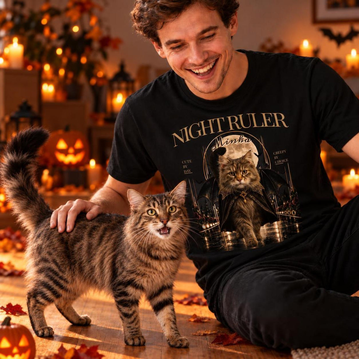 Night Ruler – Personalisiertes T-Shirt mit Foto & Name