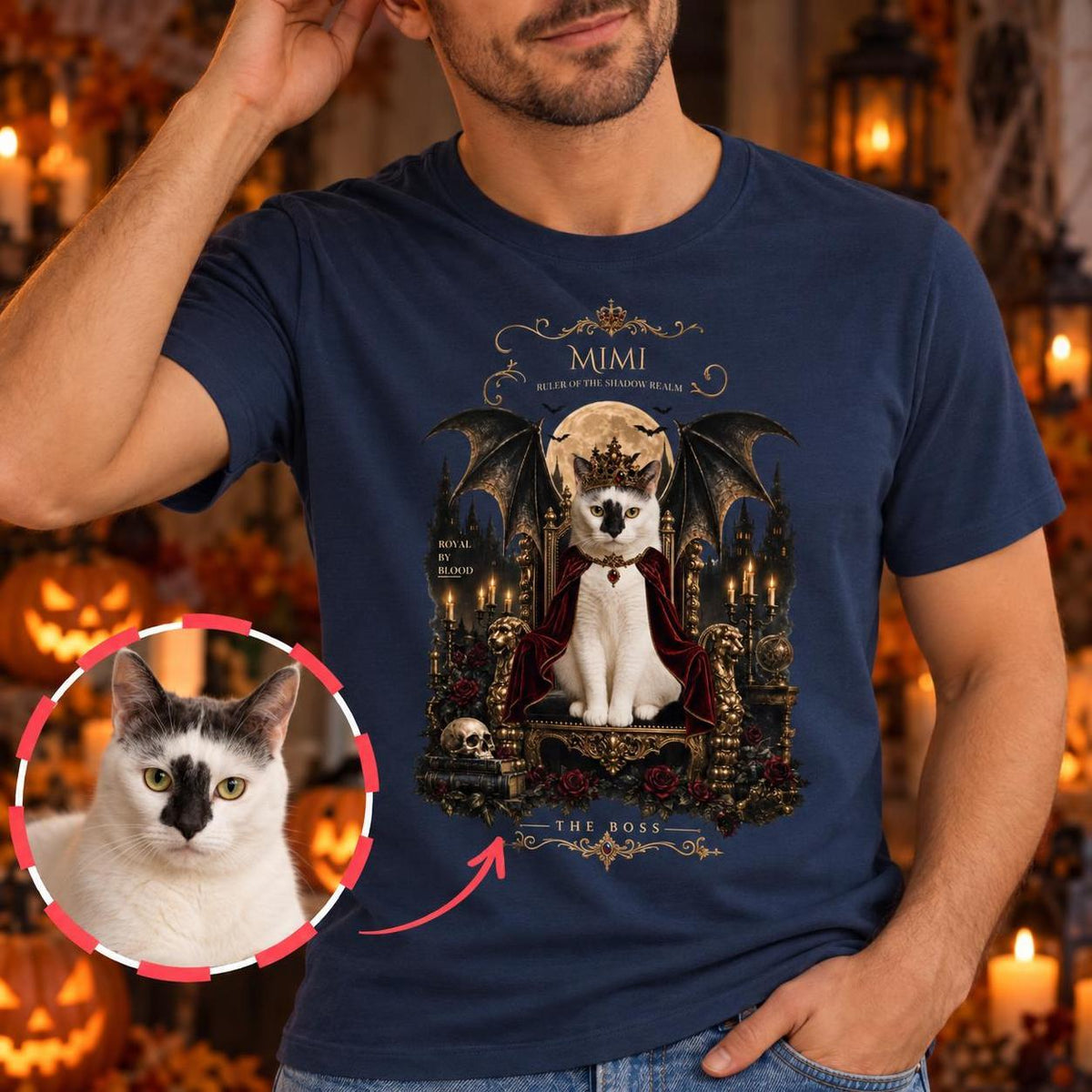 Shadow Realm – Personalisiertes T-Shirt mit Foto & Name